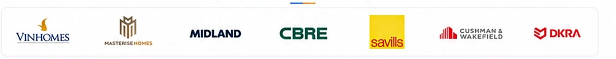 Các đối tác Vinhomes, Masterise Homes, Midland, CBRE, Savills, Cushman & Wakefield và DKRA