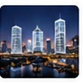 Các tòa nhà cao tầng về đêm